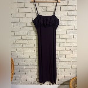 ARGENTI women’s size 12 eggplant purple casual maxi dress.EUC no flaws